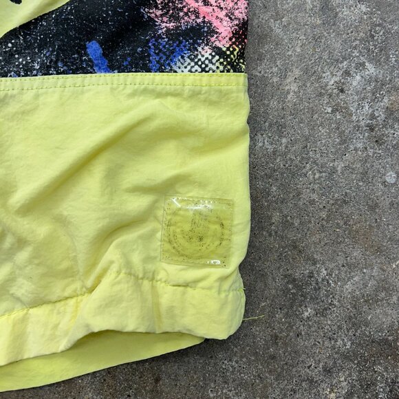 80s Vintage Board Shorts Mens Small Body Glove Neon Swimsuit Bathing Suit Trunks - Picture 2 of 11